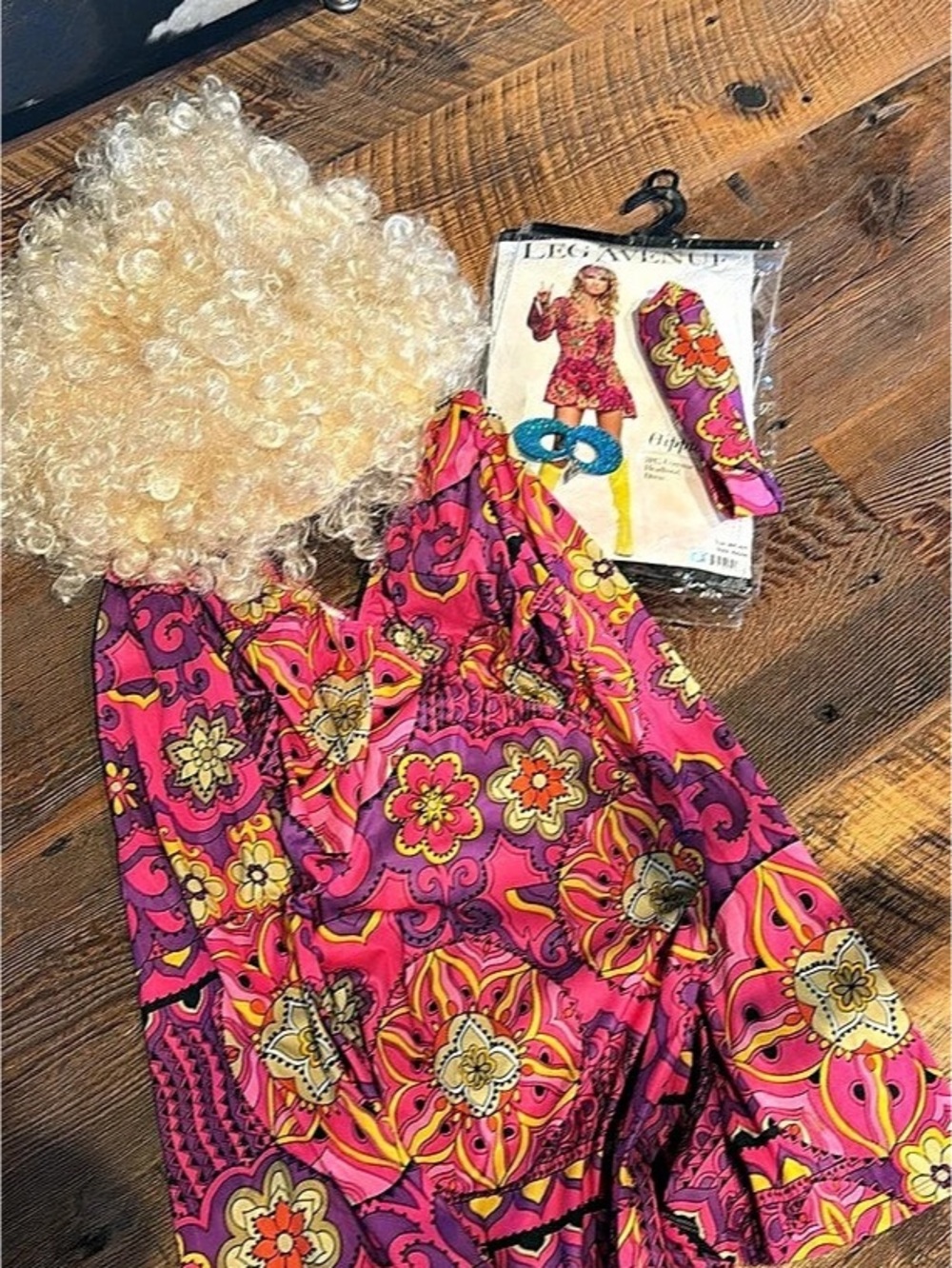 Leg Avenue Hippie Chick Costume Pink & Purple